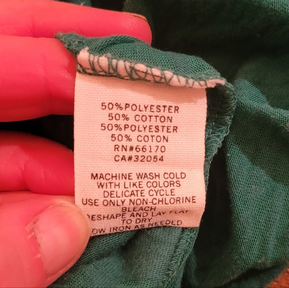 BDG Green Semi-Sheer V-Neck T-Shirt M - Picture 4 of 4